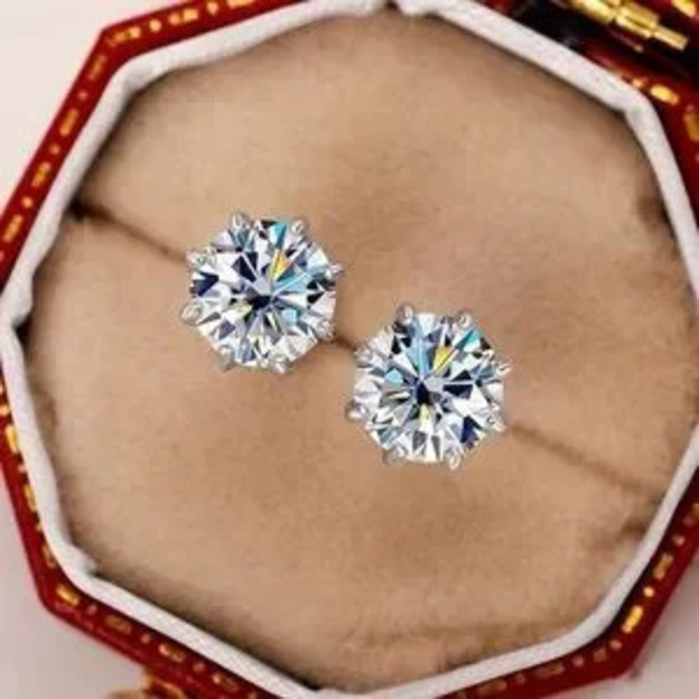 Shiny Round Zircon Hip Hop stud Gorgeous CZ Stud Earrings for Women